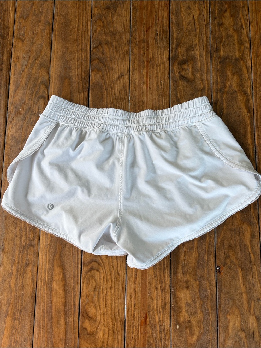 White Lululemon shorts
